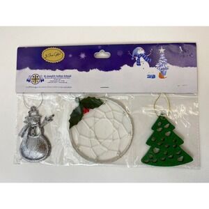 St Joseph Indian School Christmas Ornaments (Set of 3) Snowman Tree Dreamcatcher